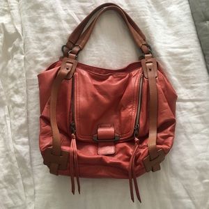 Kooba Jonnie Leather Bag in Coral